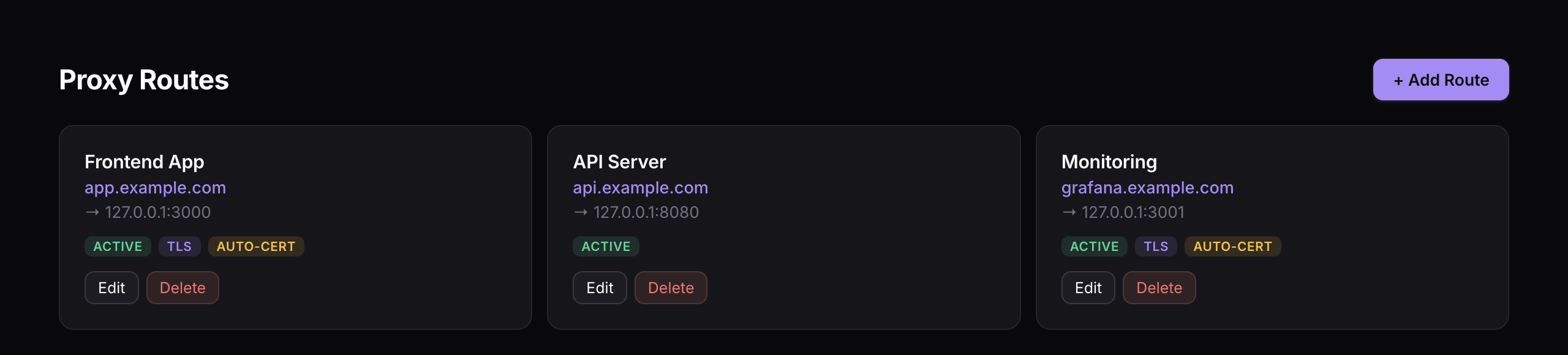 ProxyGate - Local Reverse Proxy with Web UI